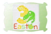 Dinosaur Bite Birthday Numbers Applique | Machine Embroidery Designs by JuJu