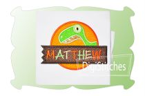 Dinosaur Frame Applique | Machine Embroidery Designs by JuJu
