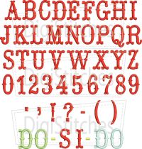 Do Si Do Embroidery Font | Machine Embroidery Designs by JuJu