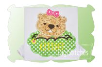 Groundhog Girl Applique | Machine Embroidery Designs by JuJu