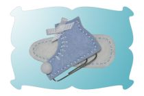 Ice Skate Snap Clip Mini | Machine Embroidery Designs by JuJu