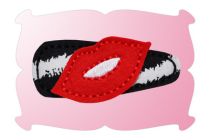 Kissy Lips Snap Clip Mini | Machine Embroidery Designs by JuJu