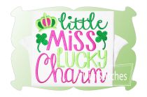Little Miss Lucky Charm | Machine Embroidery Designs by JuJu