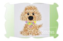 Mardis Gras Dog Boy Applique | Machine Embroidery Designs by JuJu