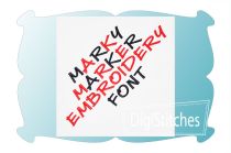 Marky Marker Embroidery Font | Machine Embroidery Designs by JuJu