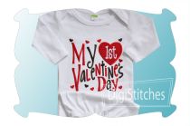 My First Valentines Day Boys Applique | Machine Embroidery Designs by JuJu