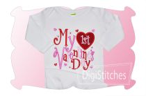 My First Valentines Day Girls Applique | Machine Embroidery Designs by JuJu