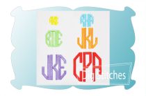 Octagon Monogram Small Embroidery Font | Machine Embroidery Designs by JuJu