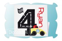 Race Track Birthday Numbers Applique | Machine Embroidery Designs by JuJu