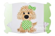 Saint Patricks Day Dog Girl Applique | Machine Embroidery Designs by JuJu