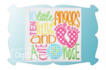 Ten Little Fingers Ten Little Toes Applique | Machine Embroidery Designs by JuJu