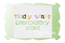 Tiddly Winks Embroidery Font | Machine Embroidery Designs by JuJu