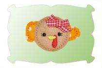 Turkey Snap Clip Mini In The Hoop | Machine Embroidery Designs by JuJu