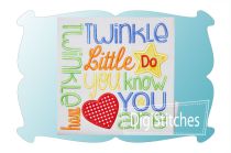 Twinkle Twinkle Little Star Applique | Machine Embroidery Designs by JuJu