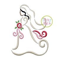 All Occasion Swirly Bride Embroidery