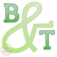 Ampersand for Stacked Serif Sketch | Machine Embroidery Designs by JuJu