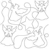 Angels Stars End-to-End Quilting | Machine Embroidery Designs by JuJu
