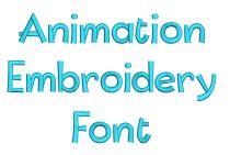 Animation Embroidery Font | Machine Embroidery Designs by JuJu