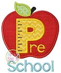 Apple Pre School Pre K Number Applique | Machine Embroidery Designs by JuJu