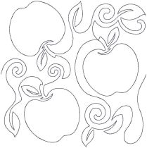 Apples End-to-End Quilting | Machine Embroidery Designs by JuJu