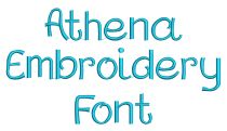 Athena Embroidery Font | Machine Embroidery Designs by JuJu