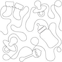 Baby Nursery 1 End-to-End Quilting | Machine Embroidery Designs by JuJu