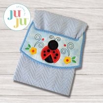 ITH Ladybug Wrap Around Towel Topper | Machine Embroidery Designs by JuJu