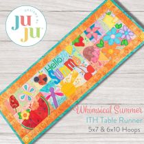 ITH Whimsical Summer Table Runner | Machine Embroidery Designs by JuJu