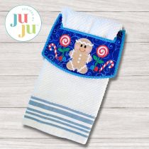 ITH Gingerbread Wrap Around Towel Topper | Machine Embroidery Designs by JuJu