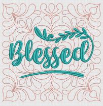 Be Blessed Quilt Blocks Machine Embroidery Designs by JuJu
