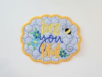 ITH Busy Bees Bee Youtiful Mug Rug | Machine Embroidery Designs by JuJu