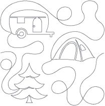 Camping End-to-End Quilting | Machine Embroidery Designs by JuJu