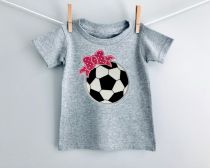 Soccer Ball Bow Applique