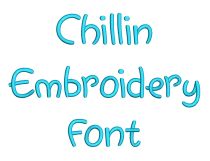 Chillin Embroidery Font | Machine Embroidery Designs by JuJu