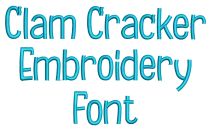 Clam Cracker Embroidery Font | Machine Embroidery Designs by JuJu