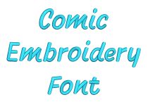 Comic Embroidery Font | Machine Embroidery Designs by JuJu