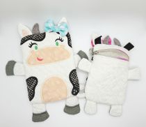 In The Hoop Cow Zipper Bag | Machine Embroidery Designs by JuJu