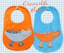 Crocodile Bib | Machine Embroidery Designs by JuJu