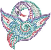 Free Standing Lace Exotic Birds 1 | Machine Embroidery Designs by JuJu