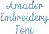 Amador Embroidery Font