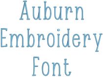 Auburn Embroidery Font | Machine Embroidery Designs by JuJu