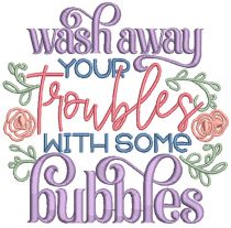 Bathroom Word Art 1 | Machine Embroidery Designs by JuJu