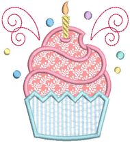 Birthday Celebration Applique | Machine Embroidery Designs by JuJu