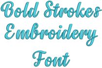 Bold Strokes Embroidery Font