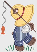 Bonnet Bears Boys Applique Machine Embroidery Designs by JuJu 