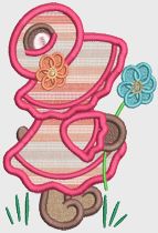 Bonnet Bears Girls Applique Machine Embroidery Designs by JuJu 