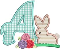 Bunny Flowers Alphabet