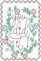 Celebration Greeting Cards Set 3 | Machine Embroidery Designs by JuJu