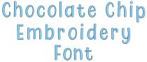 Chocolate Chip Embroidery Font