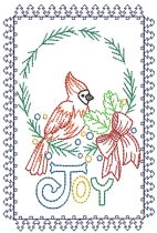 Christmas Greeting Cards 15 | Machine Embroidery Designs by JuJu